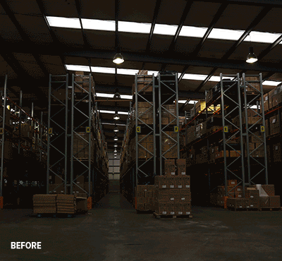 Before and After LED lights added